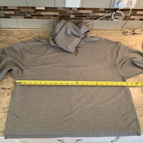 Nike Yoga Dri-Fit Gray Hooded Pullover Sweatshirt Size Large - Picture 7 of 9